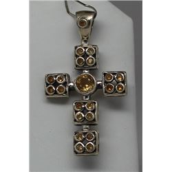 STERLING SILVER CITRINE PENDANT