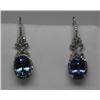 Image 1 : 14KT GOLD TANZANITE & DIAMOND EARRINGS