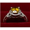 Image 2 : 14KT GOLD YELLOW DIAMOND & WHITE DIAMOND RING