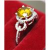 Image 3 : 14KT GOLD YELLOW DIAMOND & WHITE DIAMOND RING
