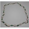 Image 2 : 14KT GOLD EMERALD (14.5ct) & PEARL NECKLACE