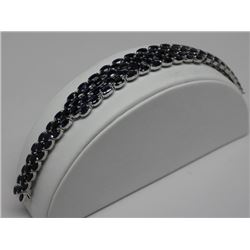 STERLING SILVER SAPPHIRE (19ct) BRACELET