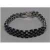 Image 2 : STERLING SILVER SAPPHIRE (19ct) BRACELET