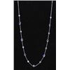 Image 1 : 14KT GOLD BLUE & WHITE SAPPHIRE NECKLACE