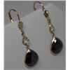 Image 2 : 14KT GOLD BLACK DIAMOND & WHITE DIAMOND EARRINGS