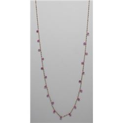 10KT GOLD PINK SAPPHIRE(8.5ct) NECKLACE