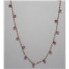 Image 2 : 10KT GOLD PINK SAPPHIRE(8.5ct) NECKLACE