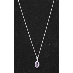 14KT GOLD AMETHYST PENDANT NECKLACE
