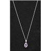 Image 1 : 14KT GOLD AMETHYST PENDANT NECKLACE