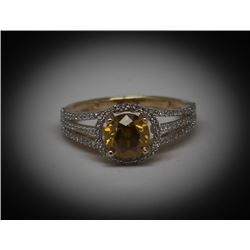 14KT GOLD YELLOW/WHITE DIAMOND RING W/ MUSIC