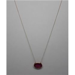 14KT GOLD RUBY(6.25ct) PENDANT NECKLACE