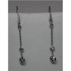 14KT GOLD DIAMOND(0.48ct & 0.2ct) EARRINGS