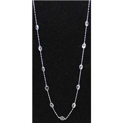 14KT GOLD AQUAMARINE NECKLACE