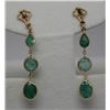 Image 1 : 14KT GOLD EMERALD(4.7ct) EARRINGS