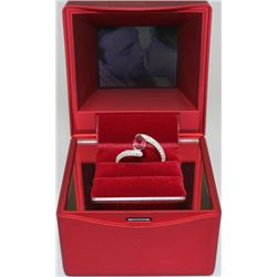 18KT GOLD RUBILETTE & DIAMOND(1.25ct) RING W/