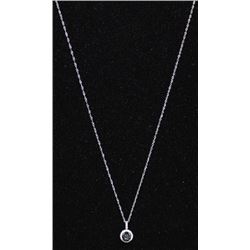 14KT GOLD BLACK/WHITE DIAMOND PENDANT NECKLACE
