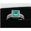 Image 1 : 14KT GOLD EMERALD(1.68ct) & DIAMOND(0.27ct) RING