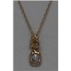 Image 2 : 14KT GOLD DIAMOND(0.2ct) PENDANT NECKLACE