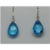 Image 1 : 14KT GOLD BLUE TOPAZ EARRINGS