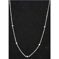 10KT GOLD BLUE DIAMOND(0.54ct) NECKLACE