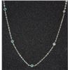 Image 2 : 10KT GOLD BLUE DIAMOND(0.54ct) NECKLACE