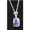 Image 2 : 14KT GOLD TANZANITE PENDANT NECKLACE