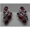 Image 1 : STERLING SILVER RUBY(1.5ct) EARRINGS
