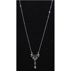 14KT GOLD SAPPHIRE(2.05ct) & DIAMOND NECKLACE