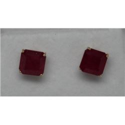 14KT GOLD RUBY(4.4ct) EARRINGS