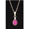 Image 2 : 18KT GOLD RUBY(0.75ct) & DIAMOND PENDANT W/