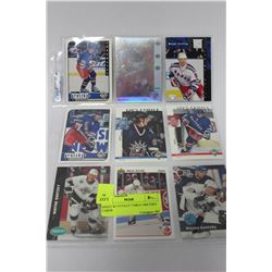 SHEET W/ 9 COLLECTIBLE GRETZKY CARDS