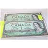 Image 1 : 1954 CANADA EF DOLLAR BILLS X2