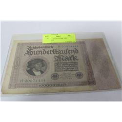 GERMAN 100,000 MARK 1923 BANKNOTE