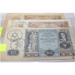 NAZI GHETTO BANKNOTES X3