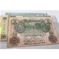3 GERMAN BANKNOTES