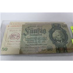 GERMAN BANKNOTES X 3