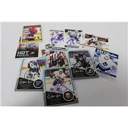 10 SIGNED CARDS ALL CURRENT OILERS