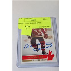 BOBBY HULL SIGNED CARD