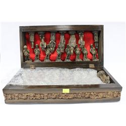 UNIQUELY CARVED CHESS SET