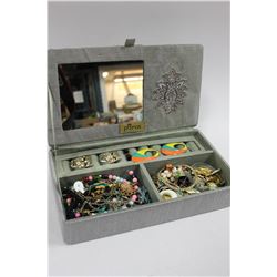 SILVER JEWELLERY BOX FILLED