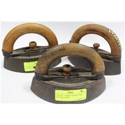 SET OF 3 TAYLOR-HORBES ANTIQUE IRONS