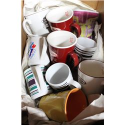 BOX OF NHL & TIM HORTONS COFFEE CUPS