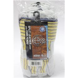 12 PACK OF LEATHER WORK GLOVES