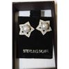 Image 1 : STERLING 925 SILVER EARRINGS PEAR STAR CUBIC STONE