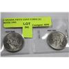 Image 1 : CANADA FIFTY CENT COINS X2 BOTH 1995
