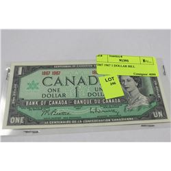 1867 1967 1 DOLLAR BILL X2