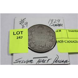 1929 CANADA SILVER HALF DOLLAR