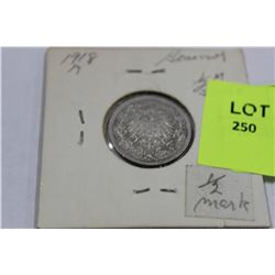1918 GERMAN 1/2 MARK