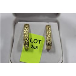 10K GOLD HALF LOOP EARRINGS