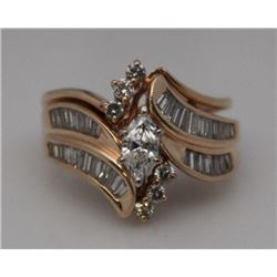 14K YELLOW GOLD DIAMOND RING SET
